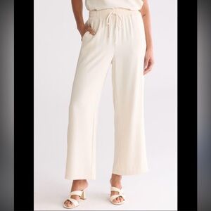 MELLODAY Cream Wide Leg Pants